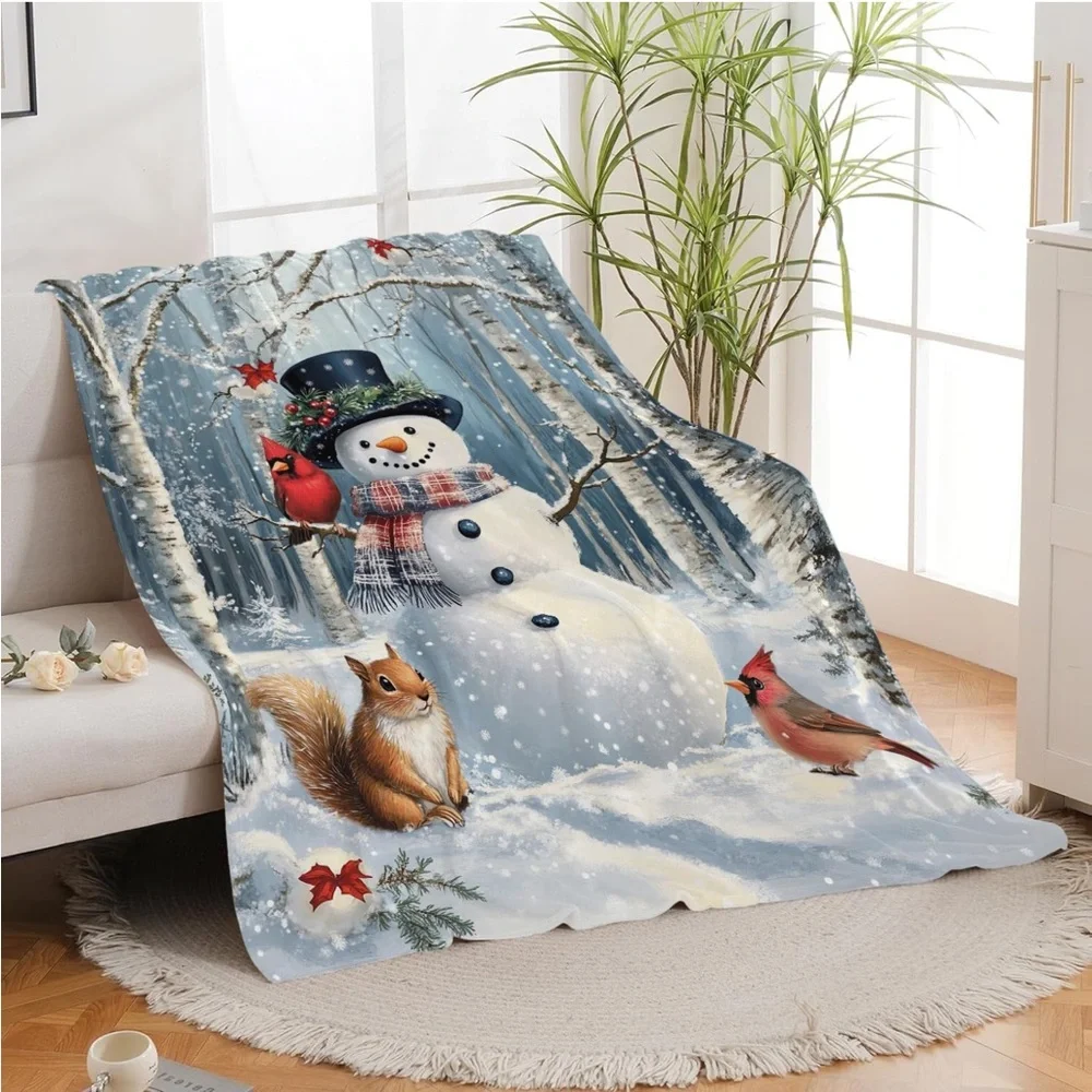 Winter Wonderland Snowman Throw Blanket